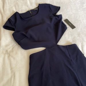 Lulus navy blue long dress